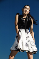 Black&white "tattoed" dress (velvet) | must have | Fashion House IVANOVA - designer clothes