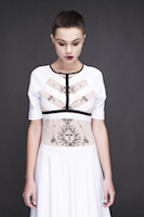 White dress with tattoo on the front | must have | Fashion House IVANOVA - designer clothes