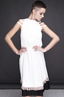 Белое платье с резинками на плечах. | must have | Дом Моды IVANOVA - разработка и пошив дизайнерской одежды и аксессуаров
