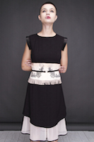 Black dress with "tattooed" waist. | must have | Fashion House IVANOVA - designer clothes